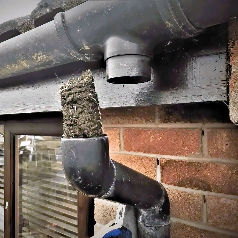 blocked downpipe in eastgardens